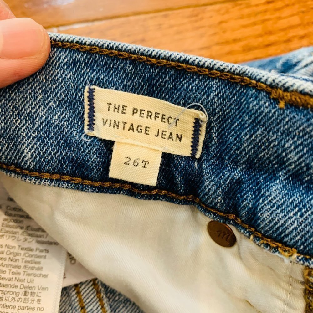 Madewell Perfect Vintage Jeans Size 26 T - Picture 16 of 16